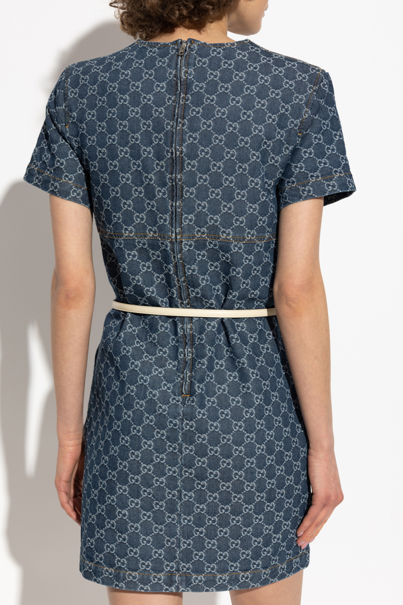 ワンピース Gucci DRESS IN FABRIC GG WITH CLAMP GG canvas dress in Beige Ready-to-wear | GUCCI® SI